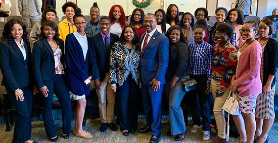 Sankey meets with high school students