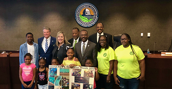 Commissioners with parks and rec summer program
