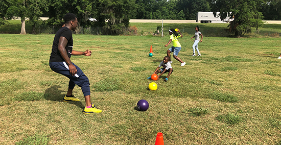 dodgeball at parks and rec summer camp