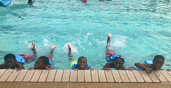 swimming during summer program