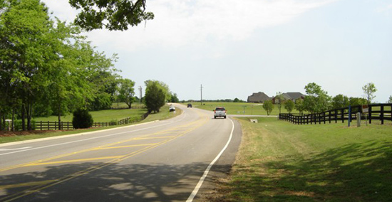 Driving on Montgomery County road