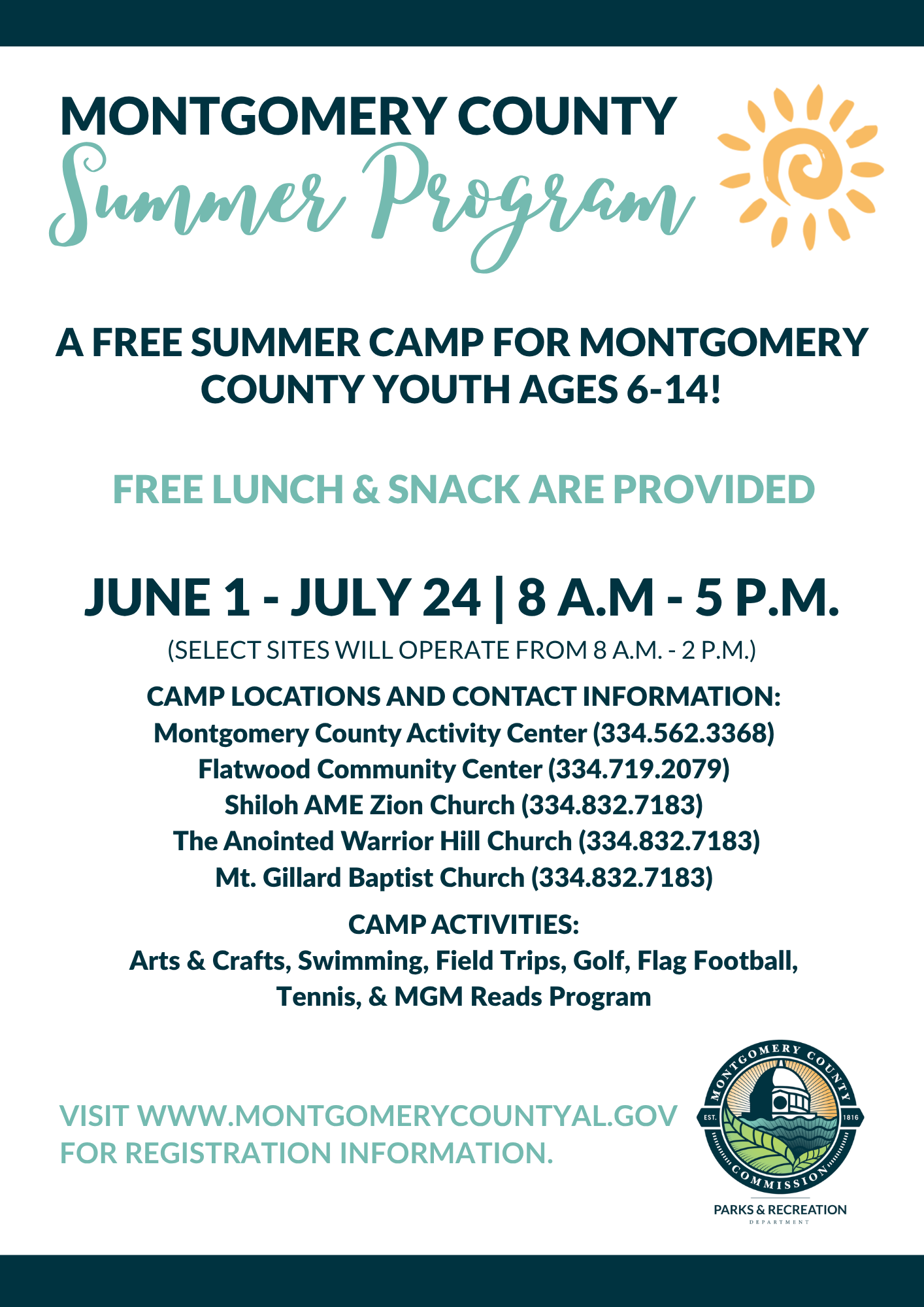 Summer Program Flyer 2026